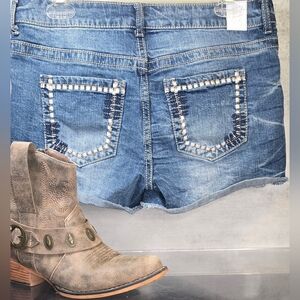 Maurices Stretch Denim Shorts 7/8